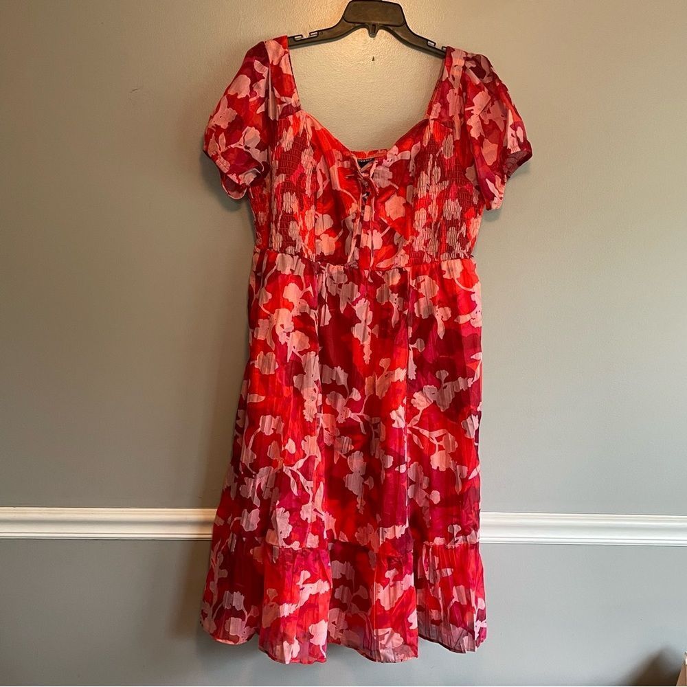 Torrid Red and Pink Floral Dress - Picture 10 of 10